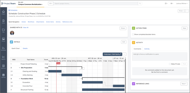 Schedule Form View