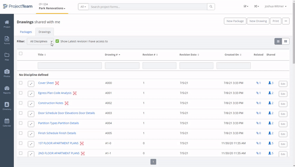 Download drawings into zip folder from log