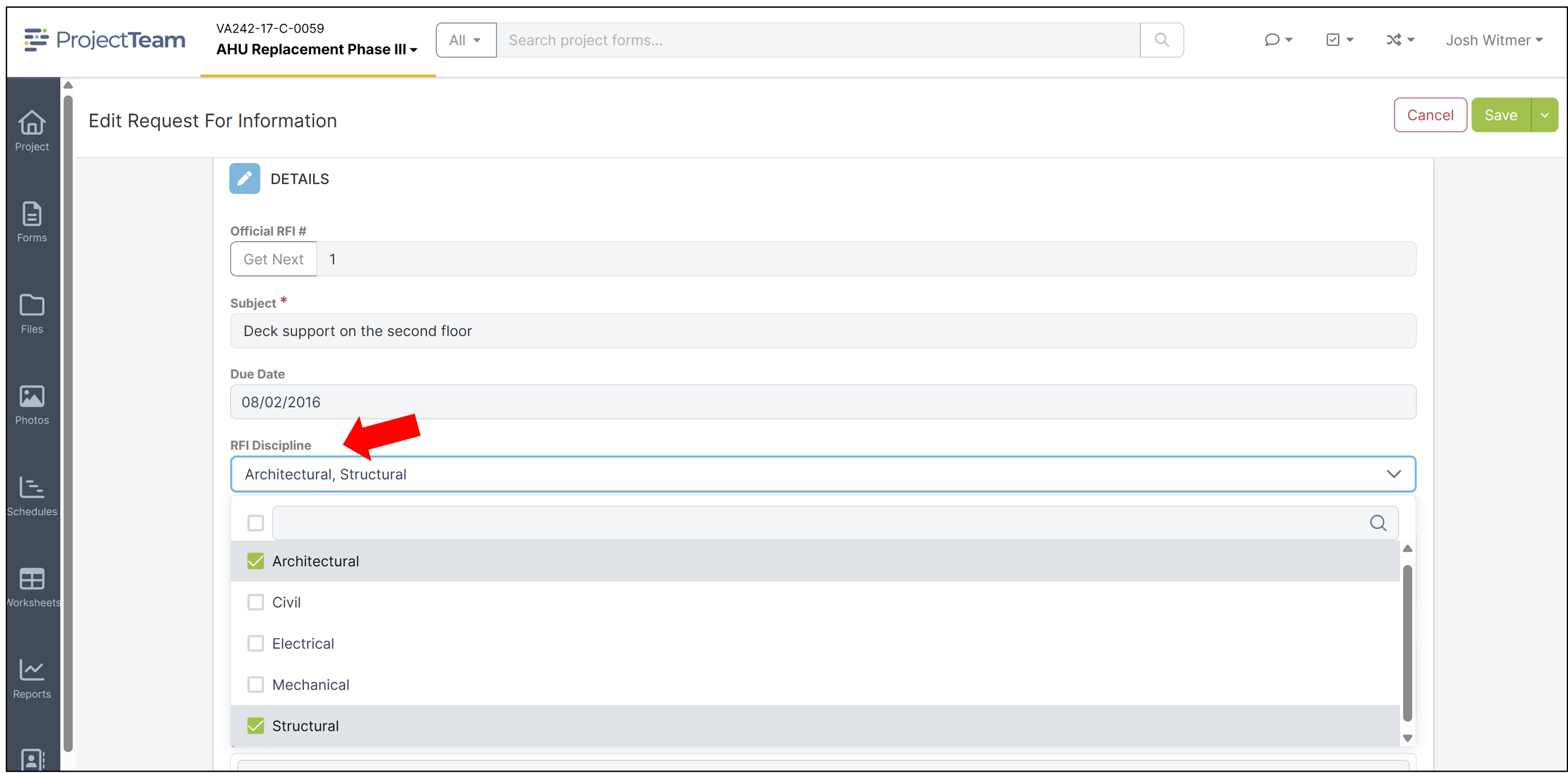 Multi-select picklist custom field