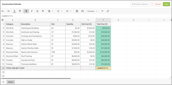 ProjectTeam Worksheet